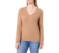 V-Ausschnitt-Pullover GANT "EXTRAFINE LAMBSWOOL V-NECK", Damen, Gr. L, warm khaki, Strick, Obermaterial: 90% Wolle, 10% Polyamid, V-Ausschnitt, Rippbündchen, Pullover (98175813-L) warm khaki
