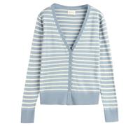 GANT Damen FINE Knit Striped Cardigan Strickjacke, Dove Blue, L
