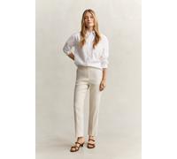 GANT Damen Formelle Stretch-Hose aus Leinen (40) CREAMED Weiß