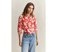 GANT Damen Geblümte Leinenbluse (40) PERFECT Rot