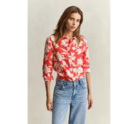 GANT Damen Geblümte Leinenbluse (46) PERFECT Rot