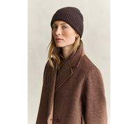 GANT Damen Gerippte Beanie aus Woll-Kaschmir-Mix (ONE SIZE) DEEP Braun