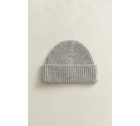 GANT Damen Gerippte Beanie aus Woll-Kaschmir-Mix (ONE SIZE) Grau MELANGE