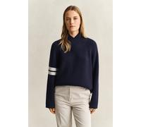 GANT Damen Gerippter Wollpullover (S) EVENING Blau