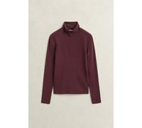 GANT Damen Geripptes Rollkragenshirt (L) DARKENED WINE