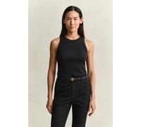GANT Damen Geripptes Tanktop (XXL) Schwarz