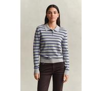 GANT Damen Gestreifter Feinstrickpullover (M) Grau MELANGE