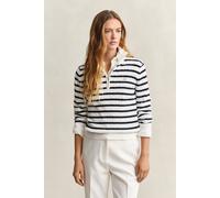 GANT - Gestreifter Zopfstrick Troyer eggshell - Gr. - S