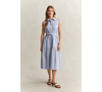 GANT Damen Gestreiftes ärmelloses Kleid aus Baumwolle (36) HYDRANGEA Blau