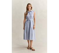 GANT Damen Gestreiftes ärmelloses Kleid aus Baumwolle (38) HYDRANGEA Blau
