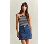 GANT Damen Gestreiftes Neckholder-Tanktop (L) EVENING Blau