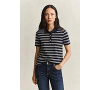 GANT Damen Gestreiftes Piqué-Poloshirt (XS) EVENING Blau