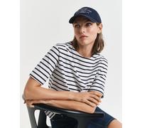 GANT Damen Gestreiftes T-Shirt mit U-Boot-Ausschnitt (XL) EVENING Blau