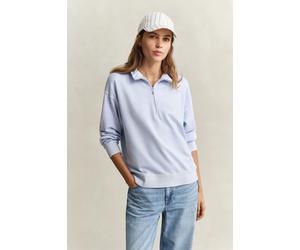 GANT Damen Gewaschenes Shield Sweatshirt mit Reißverschlusskragen (L) LIGHT Blau