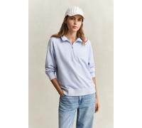 GANT Damen Gewaschenes Shield Sweatshirt mit Reißverschlusskragen (XS) LIGHT Blau