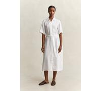GANT Damen Hemdblusenkleid aus Leinen (38) Weiß