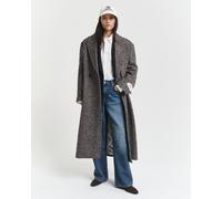 GANT Damen Herringbone Mantel aus Wollmix (S) DARK Braun MELANGE