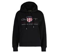 GANT Damen Hoodie - ARCHIVE SHIELD HOODIE, Sweatshirt, Kapuze, Logo, uni Schwarz S