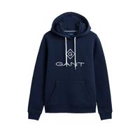 GANT Damen Hoodie - Lock Up Sweat Hoodie, Kapuzen-Pullover, Logo Stickerei Blau XS
