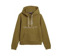 GANT Damen Hoodie - Lock Up Sweat Hoodie, Kapuzen-Pullover, Logo Stickerei Grün (Utility Green) XS