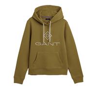 GANT Damen Hoodie - Lock Up Sweat Hoodie, Kapuzen-Pullover, Logo Stickerei Grün (Utility Green) / XS XS Grün