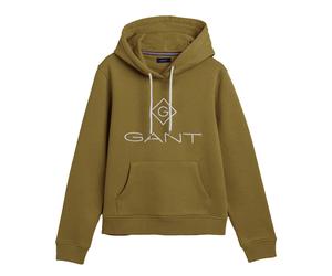 GANT Damen Hoodie - Lock Up Sweat Hoodie, Kapuzen-Pullover, Logo Stickerei Grün (Utility Green) / XS XS Grün
