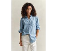 GANT Damen Indigo Bluse (40) LIGHT Blau WORN IN