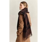 GANT Damen Karierter Wollschal (ONE SIZE) DEEP Braun