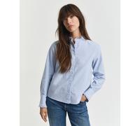 GANT Damen Klassische Oxford-Bluse mit Rüschen (38) LIGHT Blau