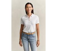 GANT Damen Kontrast Piqué Poloshirt (XXL) Weiß