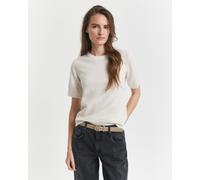 GANT Damen Kurzärmliger Rundhalspullover aus superfeiner Lambswool (XL) CREAM