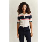 GANT Damen Kurzarm-Rugger aus Baumwolle (L) CREAM