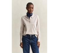 GANT - Langärmliges Piqué-Poloshirt light beige melange - Gr. - M