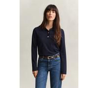 GANT Damen Langärmliges Piqué-Poloshirt (XS) EVENING Blau