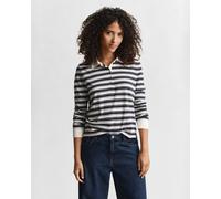 Gant Damen Poloshirt aus Baumwolle und Modal langarm, creme, Gr. L