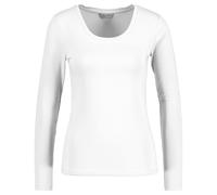 GANT Damen Langarm-Shirt - Scoop Neck Top, Longsleeve, U-Ausschnitt, Cotton Stretch Weiß / 2XL XXL Weiß
