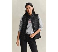 Steppweste GANT "LIGHT DOWN VEST", Damen, Gr. XL, schwarz, Web, Obermaterial: 100% Polyester. Futter: 100% Polyester. Wattierung: 90% Daunen, 10% Federn, unifarben, regular fit normal, Rundhals, Weste