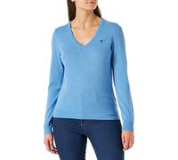 GANT Damen MD. Extrafine Lambswool V-Neck Pullover, Pacific Blue, XL