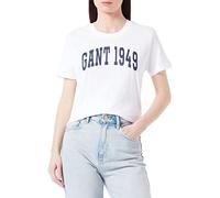 GANT Damen Md. Logo T-shirt T Shirt, Weiß, S EU