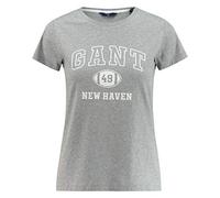 GANT Damen MD. The Summer Logo SS T-Shirt, Grau (Grey Melange 93), Large