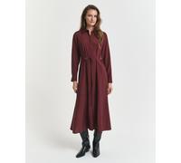 GANT Damen Midi-Hemdblusenkleid aus Viskose (40) PLUM WINE