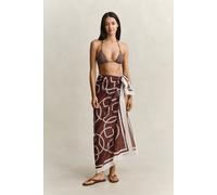 GANT Damen Monogram Sarong (ONE SIZE) FRESH SOIL