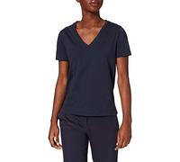 GANT Damen T-Shirt - Original V-Neck SS T-Shirt, Baumwolle, kurzarm Blau XS