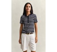 GANT Damen Piqué Poloshirt mit Streifen (S) EVENING Blau