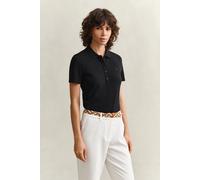 Poloshirt GANT "SLIM FIT ARCHIVE SHIELD PIQUE", Damen, Gr. 3XL, schwarz, Piqué, Obermaterial: 97% Baumwolle, 3% Elasthan, slim fit normal, Rippbündchen, Shirts (39756440-XXXL) schwarz