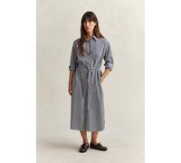 GANT Damen Popeline Hemdblusenkleid mit Streifen (34) CLASSIC Blau