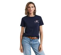 GANT Damen REG Archive Shield SS T-Shirt, Evening Blue, Small