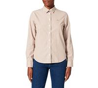 GANT Damen REG Broadcloth Striped Shirt Bluse, WARM Khaki, 40