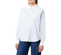 GANT Damen Reg Contrast Collar Striped Shirt Bluse, Aquarius Blue, 44 EU