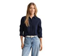 GANT Damen REG Linen LS Shirt Hemd, Evening Blue, 46